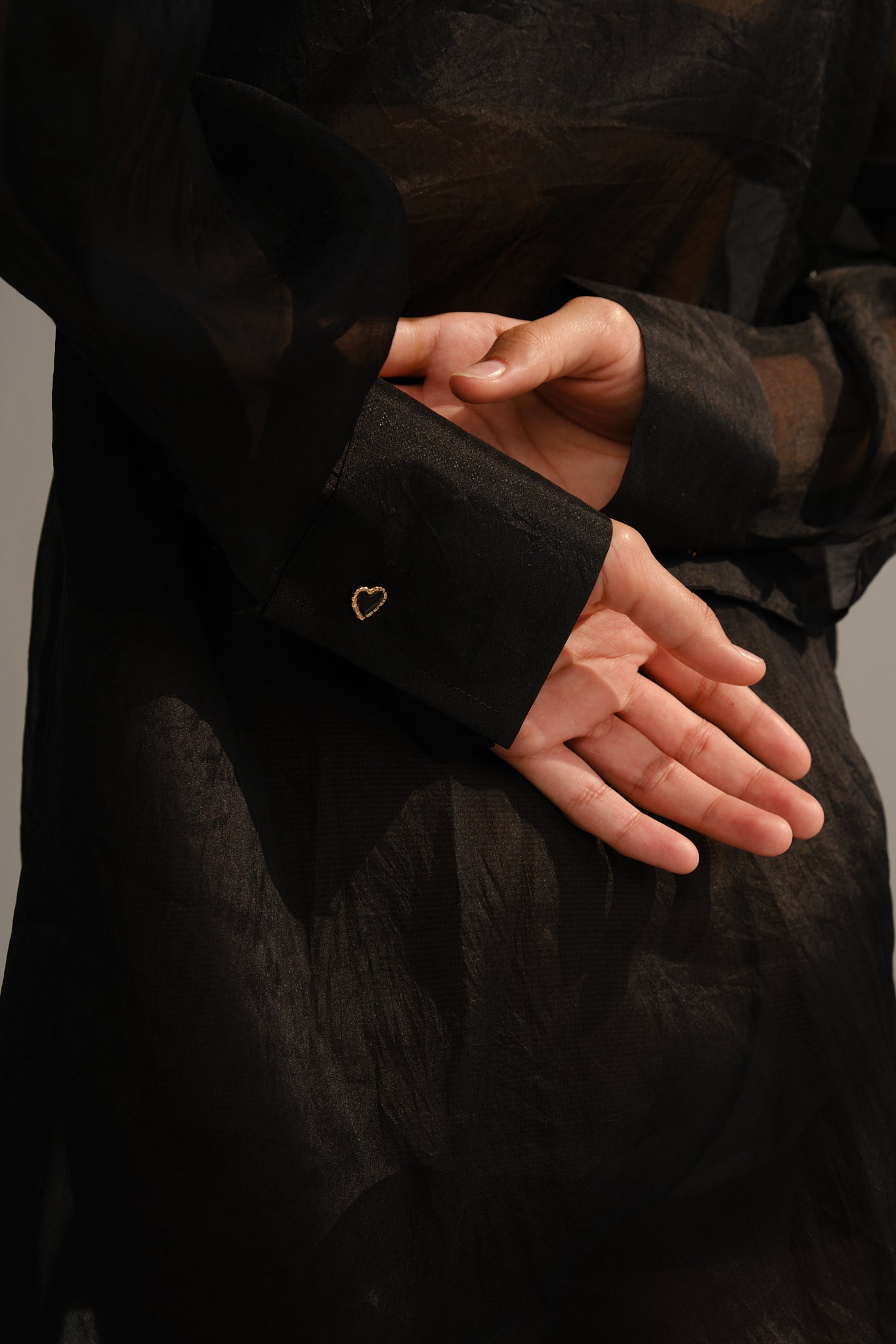 Sheer Organza Shirt | Black