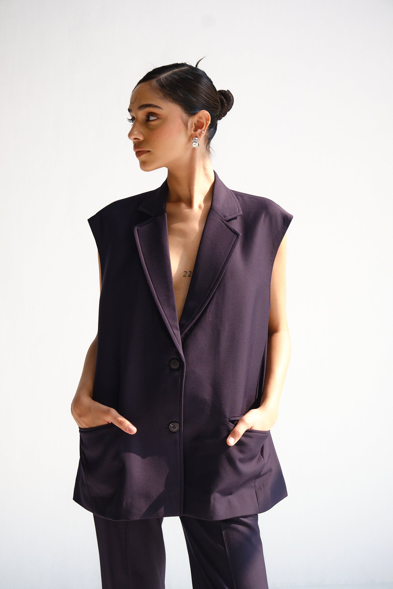 Sleeveless Waistcoat | Space Blue