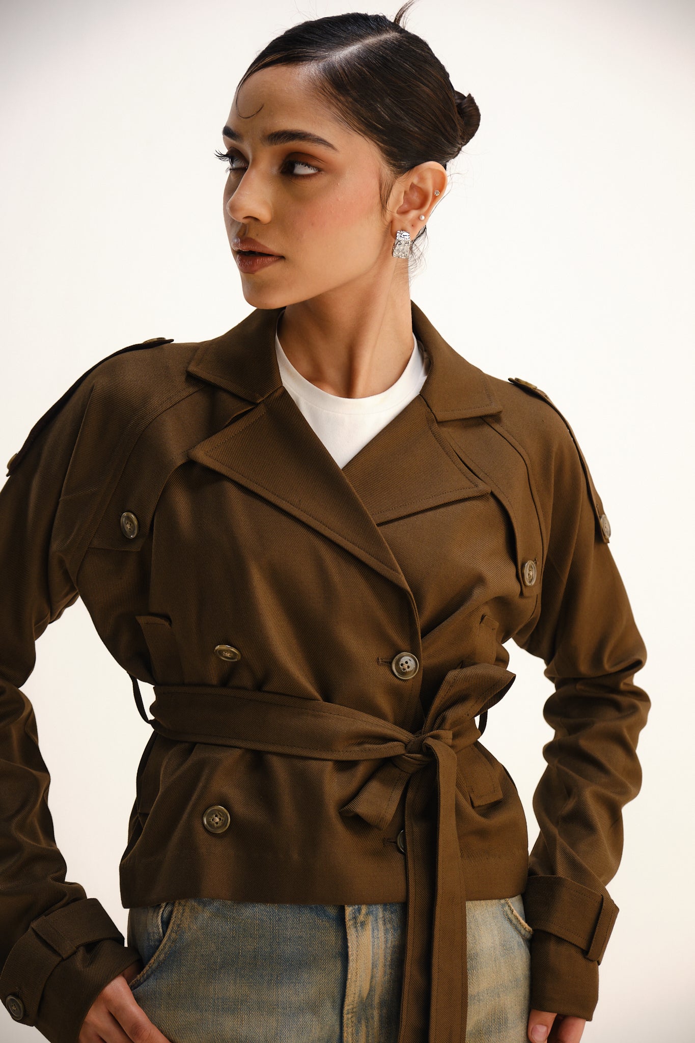 Cocoa Crop Trench Coat Brown – Shop Staple - Main Image