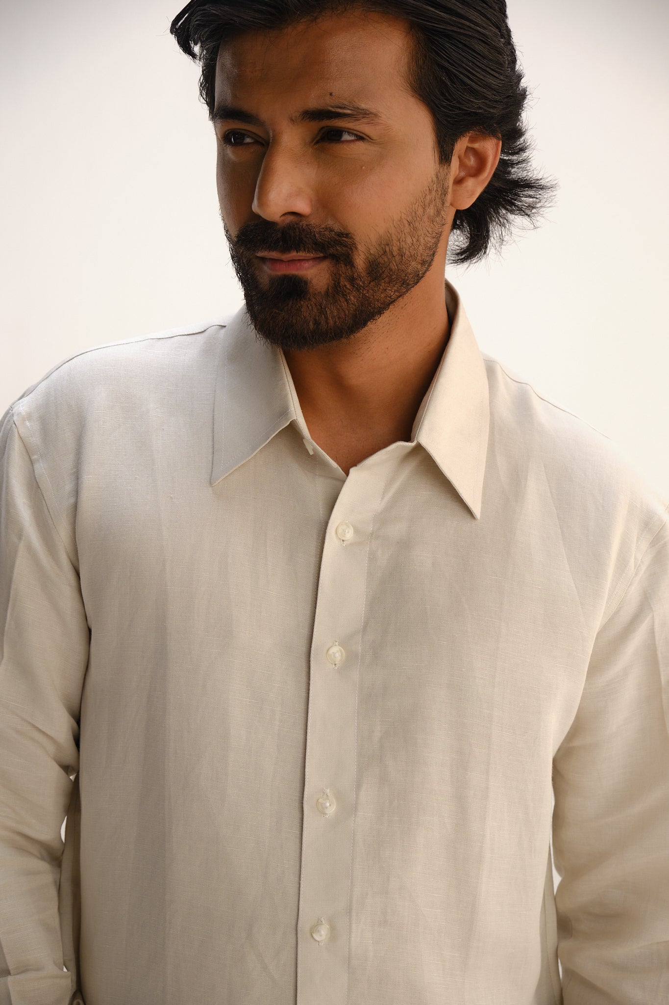 Beige Shirt | Cotton-Linen