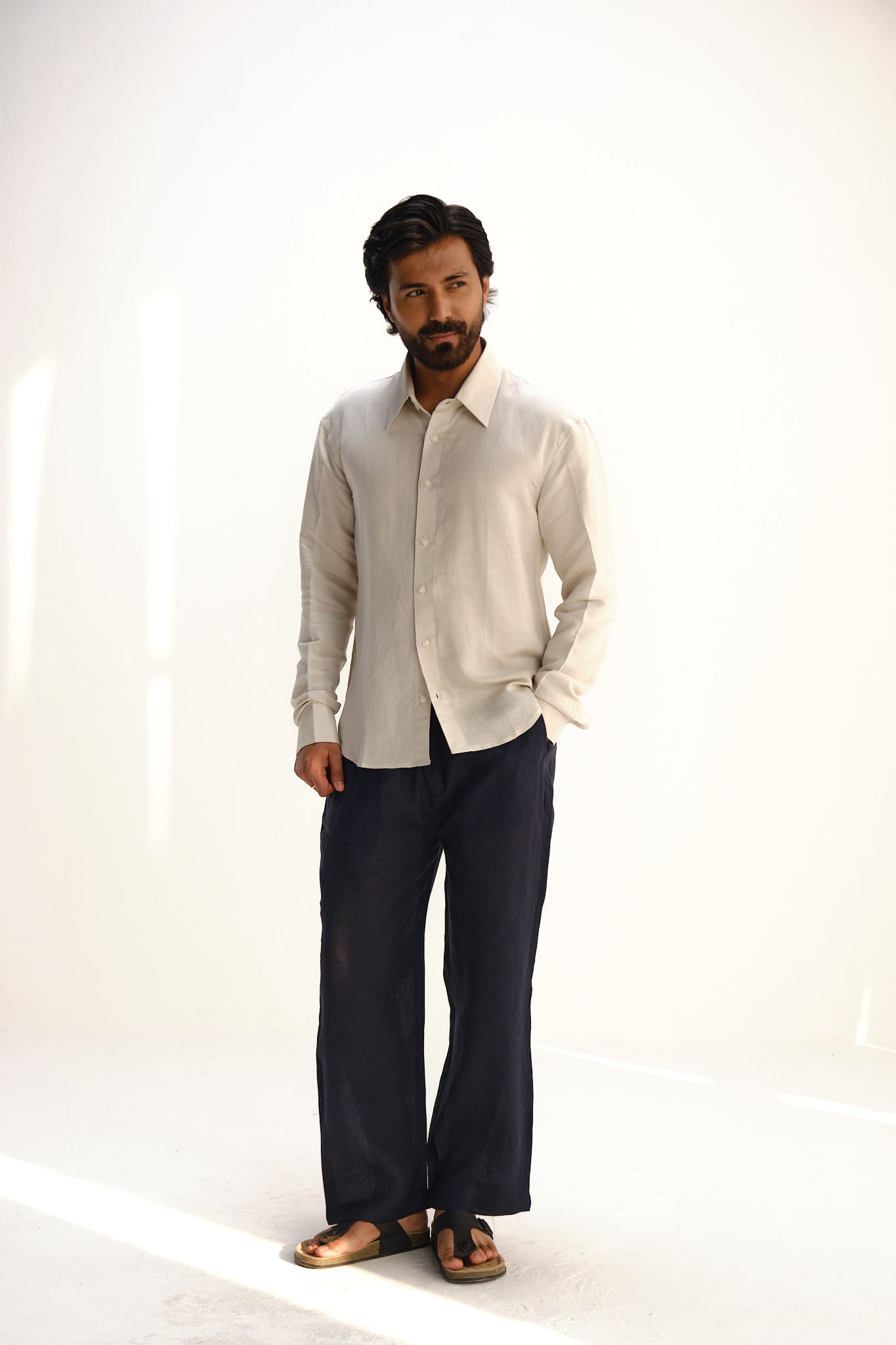 Beige Shirt | Cotton-Linen