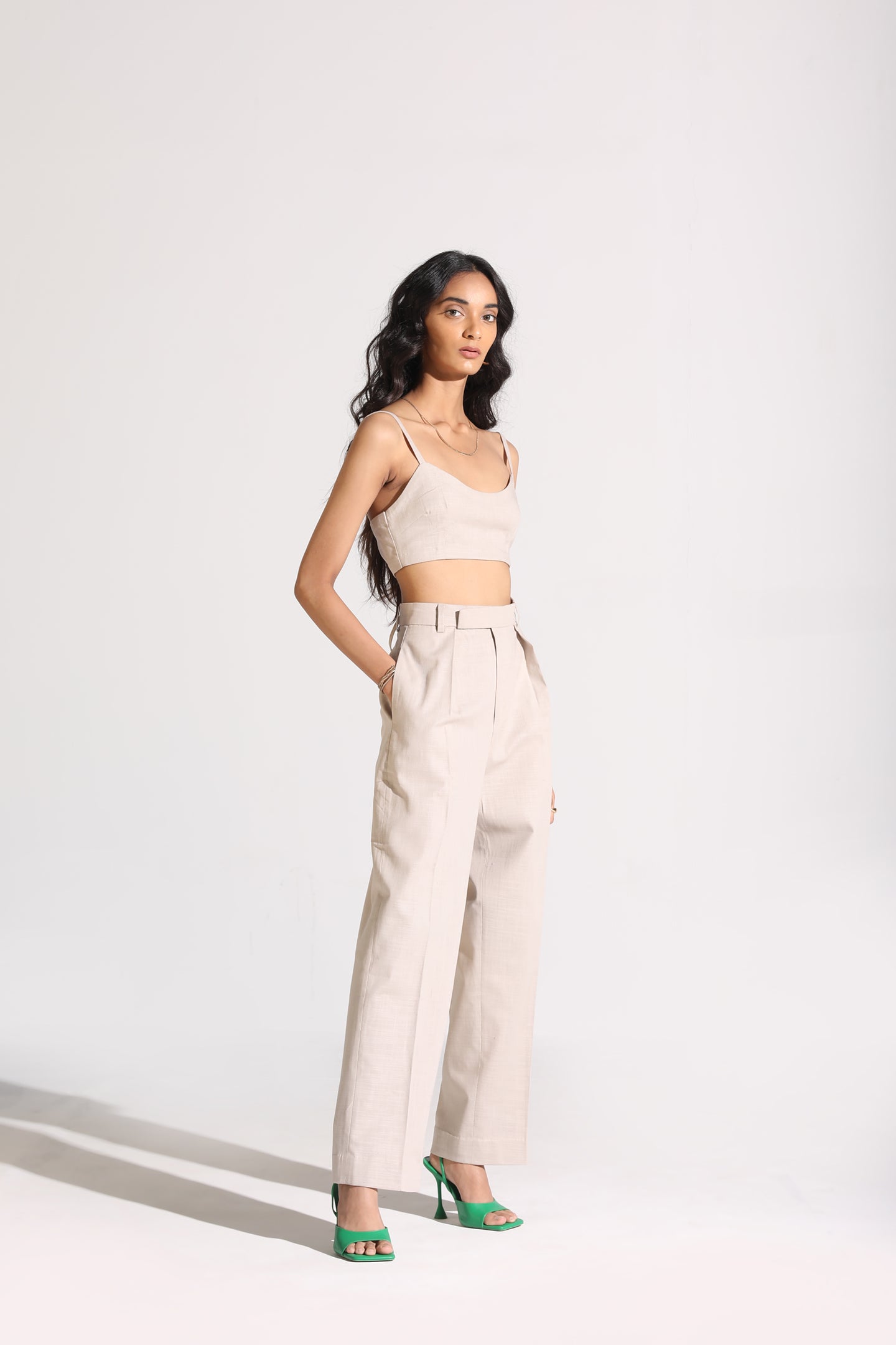 Linen Bralette | Beige