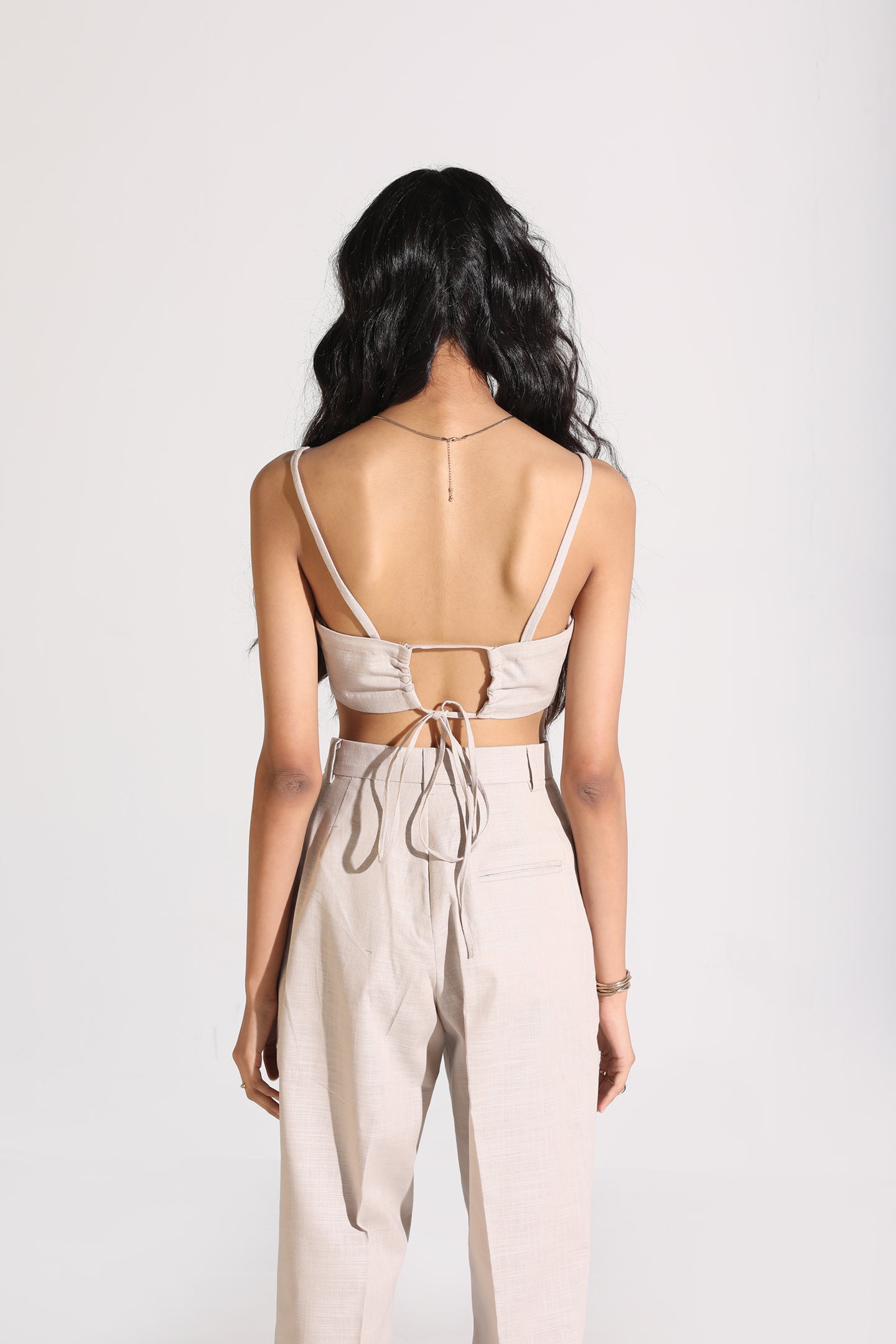 Linen Bralette | Beige