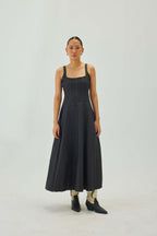 Denim Midi Dress | Graphite