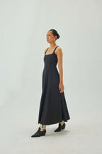 Denim Midi Dress | Graphite