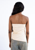 Strapless asymmetrical top
