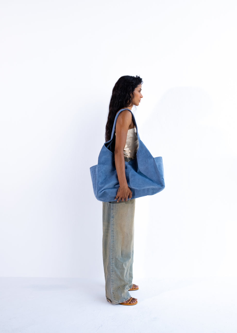 Large Corduroy Shopper Bag