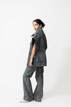 High-Waisted Straight Fit Denim Pants | Grey