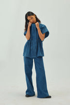 Oversized Sleeveless Denim Jacket | Blue