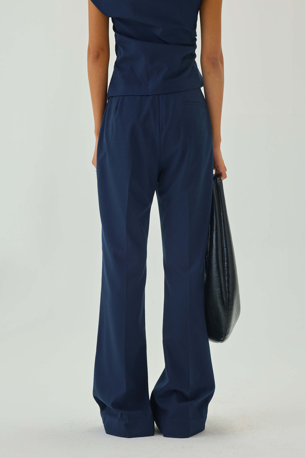 High Waist Flared Pants | Blue