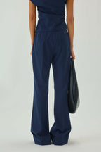 High Waist Flared Pants | Blue