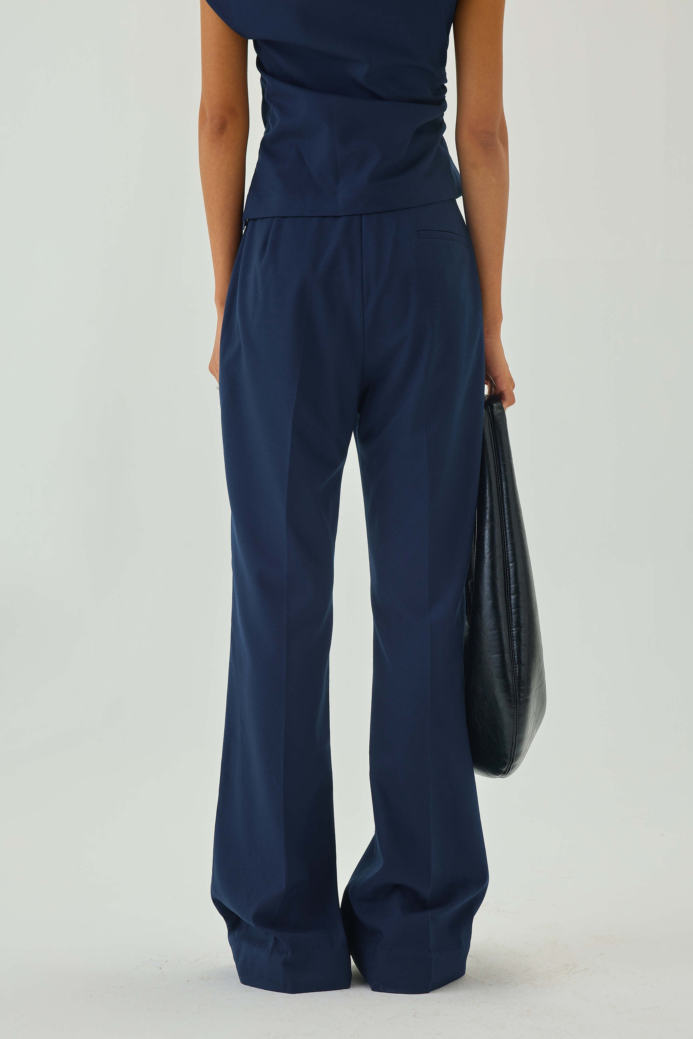 High Waist Flared Pants | Blue