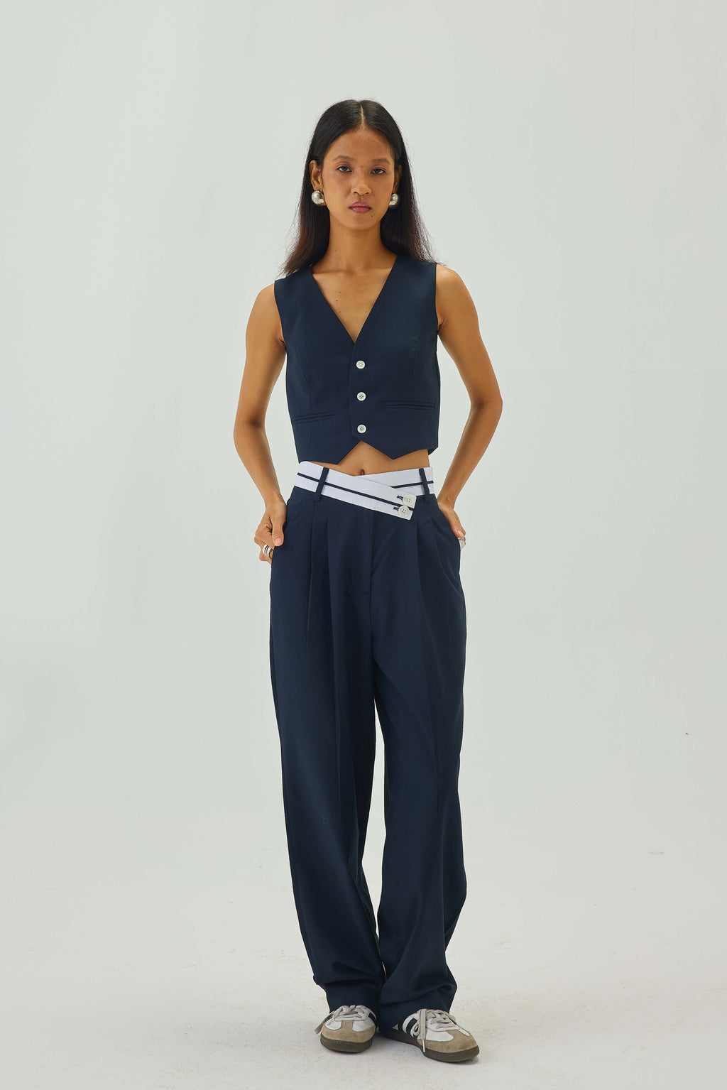 Hot Cross Pants | Navy Blue