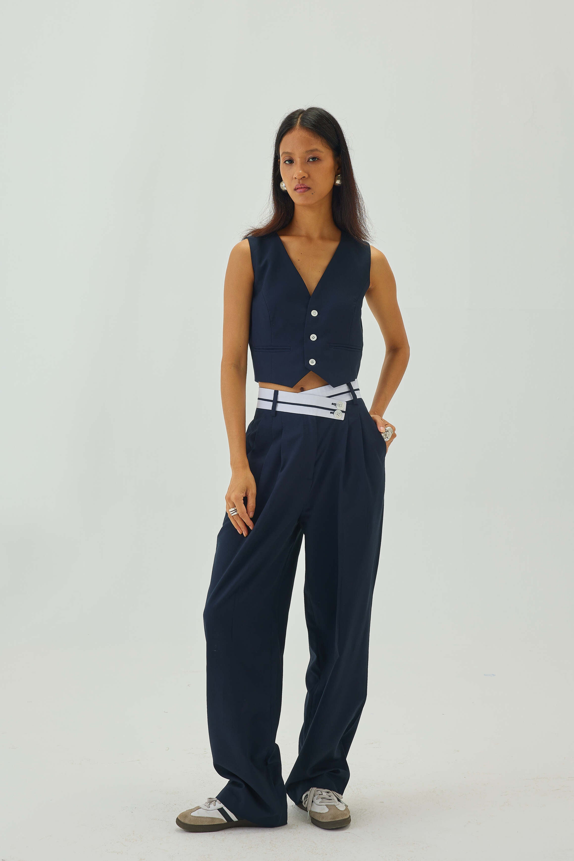 Hot Cross Pants | Navy Blue