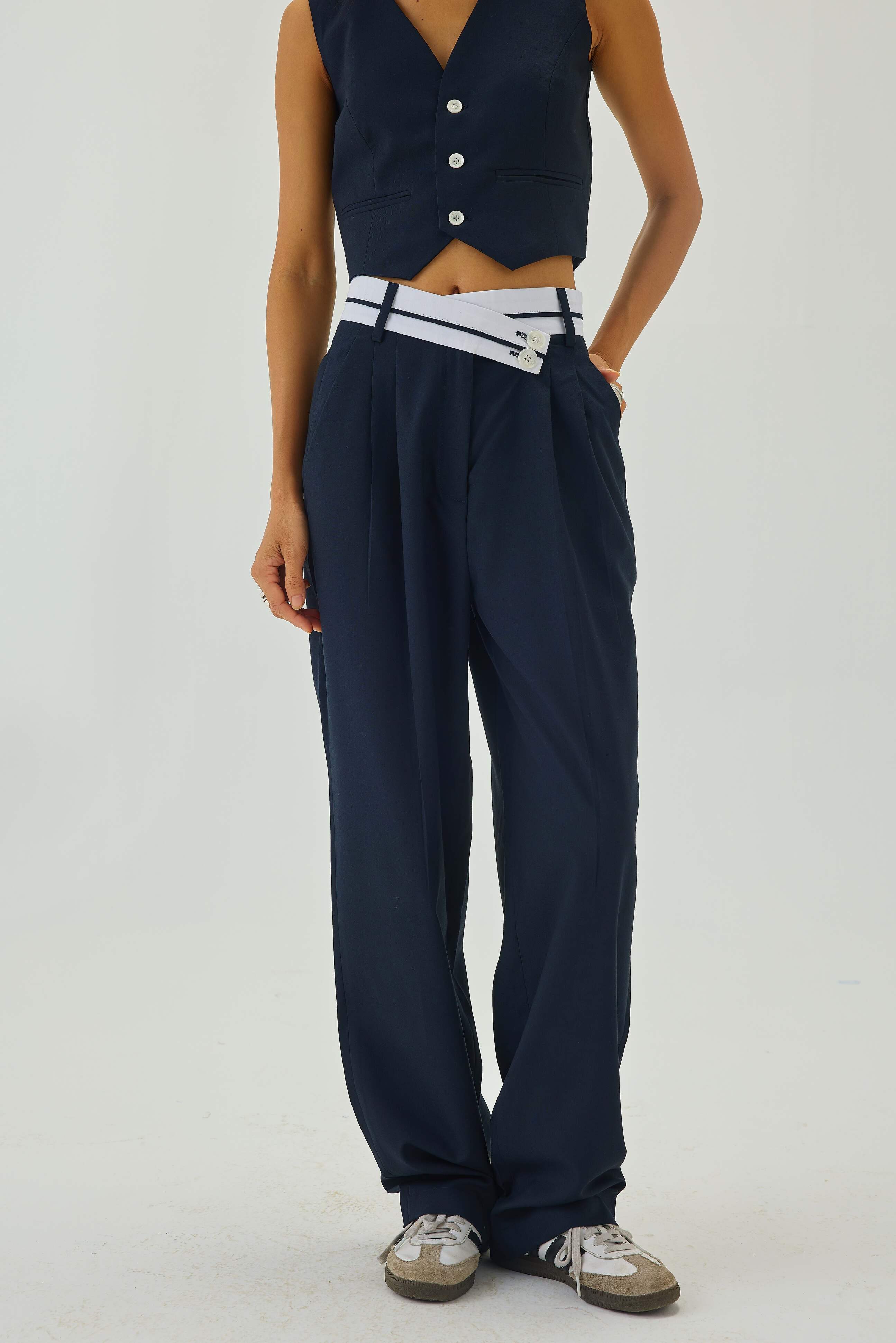 Hot Cross Pants | Navy Blue