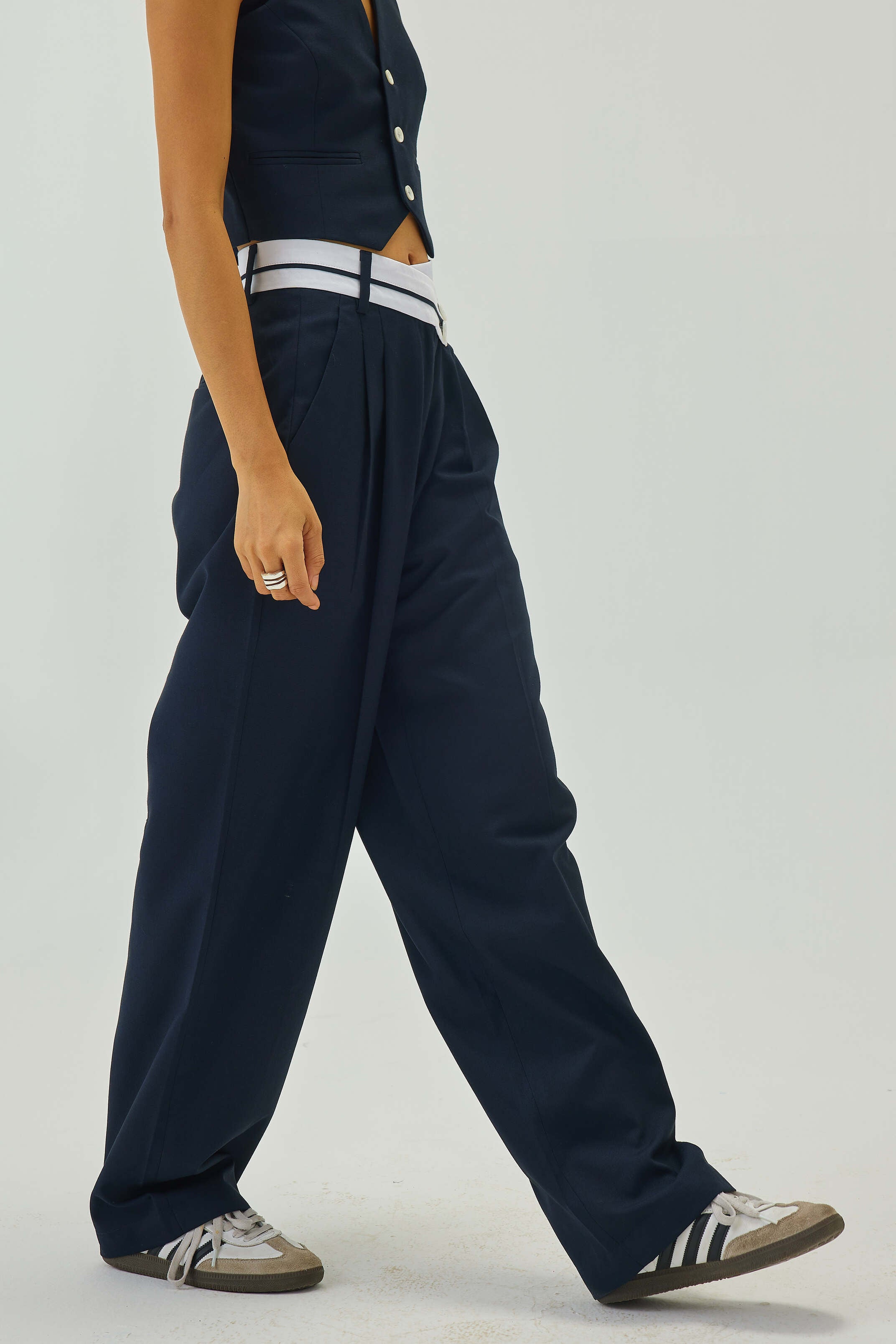 Hot Cross Pants | Navy Blue