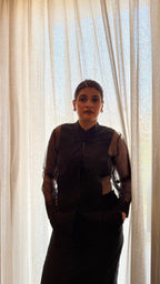 Sheer Organza Shirt | Black