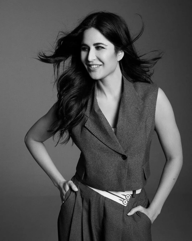 Katrina Kaif in V neck waistcoat & Hot Cross pants