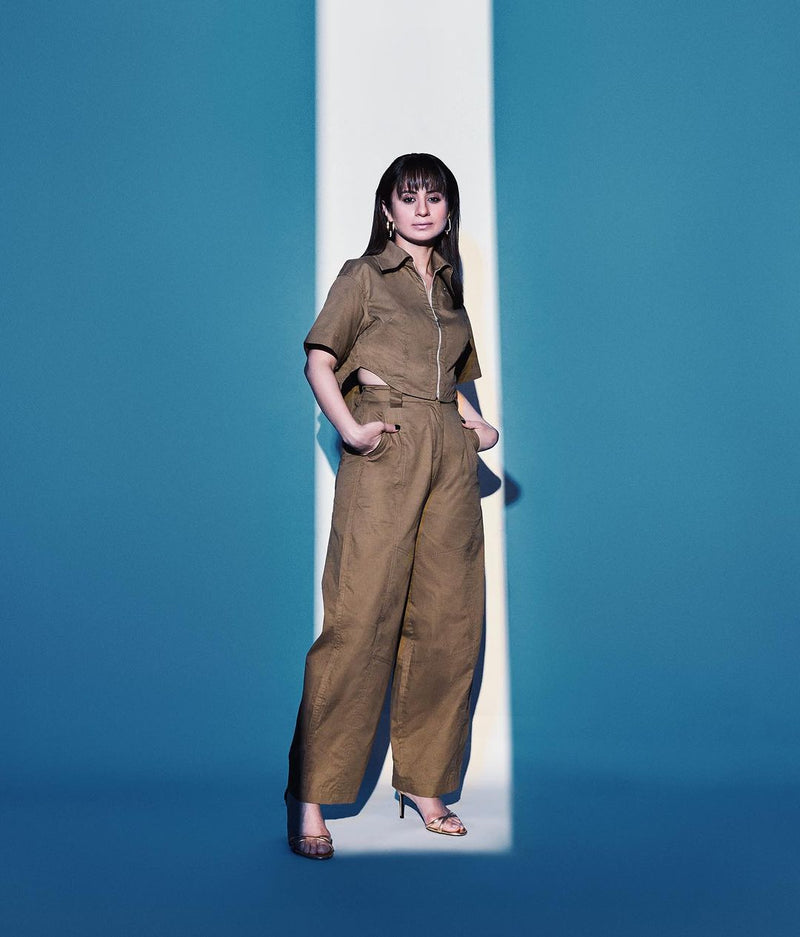 Rasika Duggal in slouchy pants and shirt