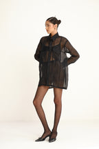 Sheer Organza Shirt | Black