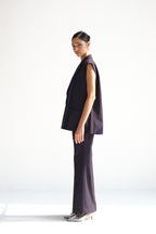 Mid Waist Blue Pants | Space Blue