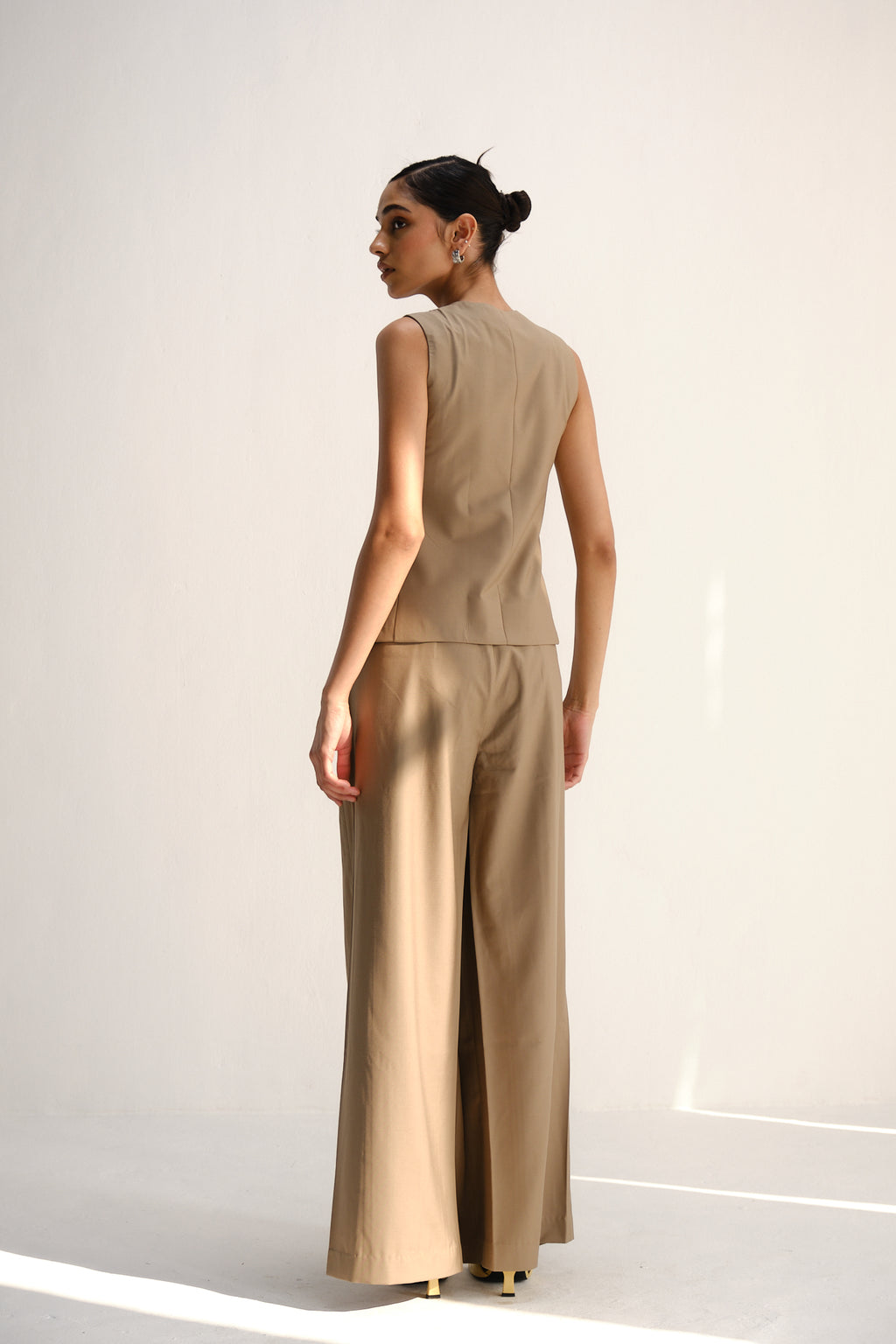 Layered Waistcoat | Sand Brown