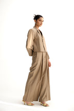 Crop Blazer | Sand Brown