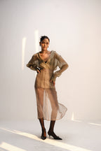 Sheer Organza Skirt | Beige
