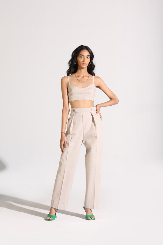Straight Pants | Beige