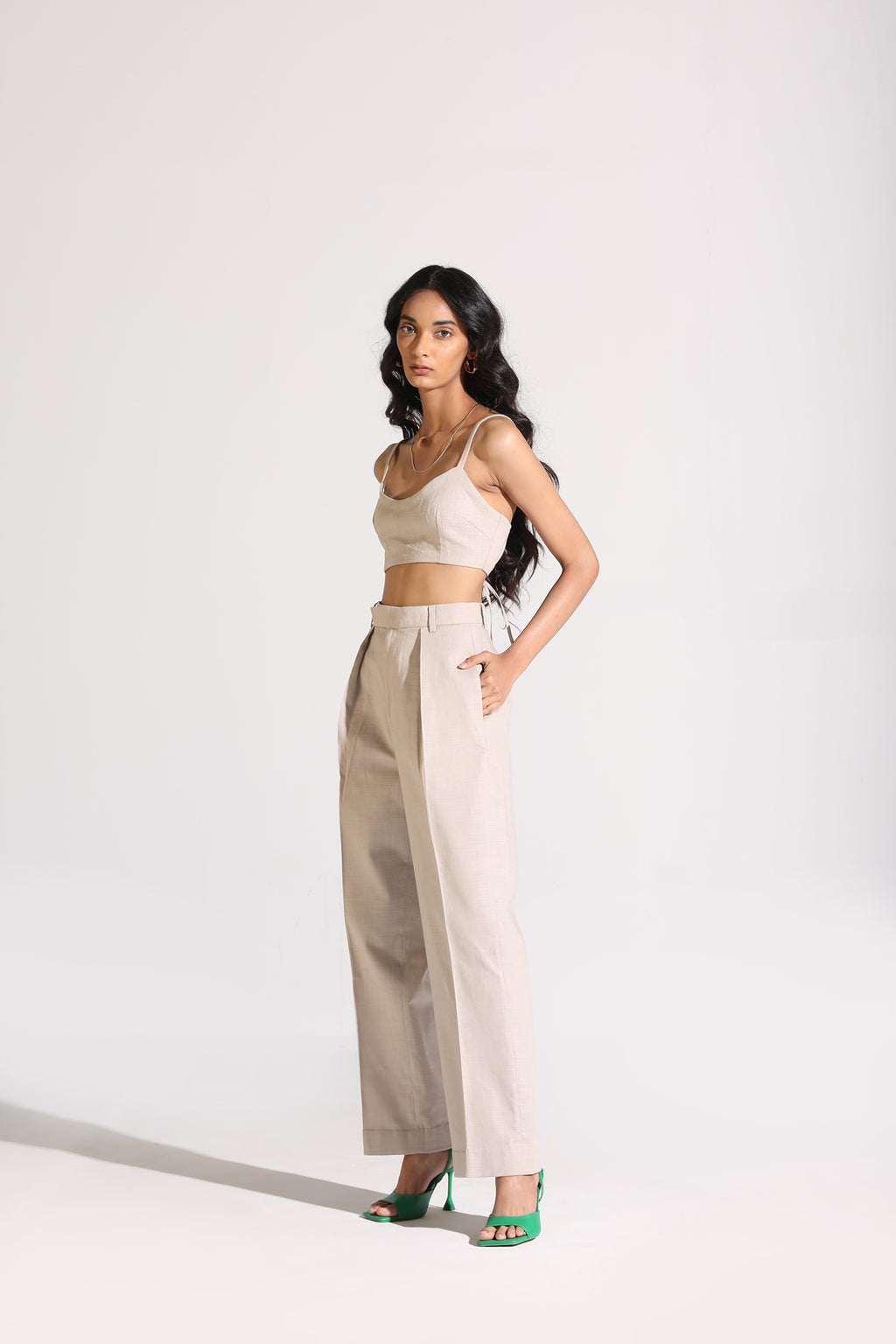 Straight Pants | Beige