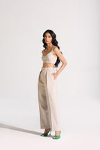 Straight Pants | Beige
