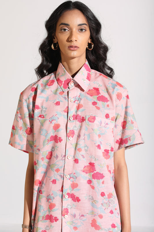 Floral Printed Shirt | Pink