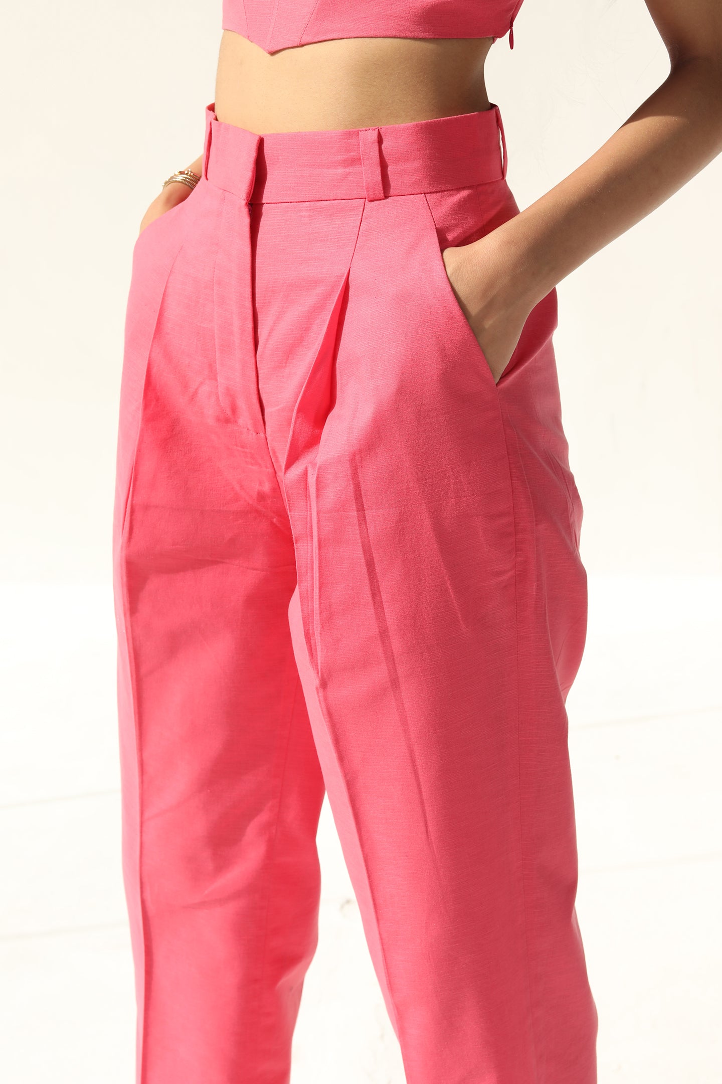 Straight Pants | Pink